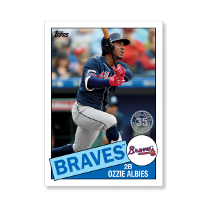 Ozzie Albies 2020 Topps Series 1 1985 Topps Baseball Poster # to 99- artbble-pos-20tbb1-7507-s
