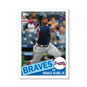 Ronald Acuña Jr. 2020 Topps Series 1 1985 Topps Baseball Poster # to 99- artbble-pos-20tbb1-7508-s