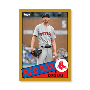 Chris Sale 2020 Topps Series 1 1985 Topps Baseball Poster Gold Ed. # to 1- artbble-pos-20tbb1-7512-gold-s