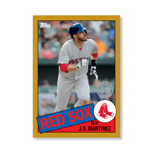 J.D. Martinez 2020 Topps Series 1 1985 Topps Baseball Poster Gold Ed. # to 1- artbble-pos-20tbb1-7514-gold-s