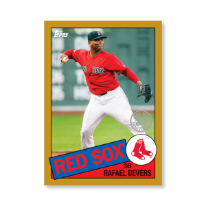 Rafael Devers 2020 Topps Series 1 1985 Topps Baseball Poster Gold Ed. # to 1- artbble-pos-20tbb1-7515-gold-s