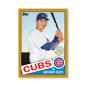 Anthony Rizzo 2020 Topps Series 1 1985 Topps Baseball Poster Gold Ed. # to 1- artbble-pos-20tbb1-7522-gold-s