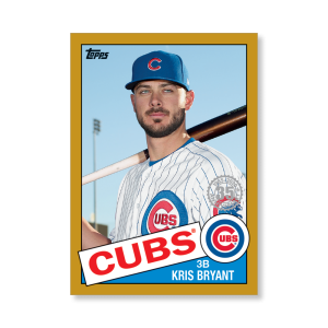 Kris Bryant 2020 Topps Series 1 1985 Topps Baseball Poster Gold Ed. # to 1- artbble-pos-20tbb1-7523-gold-s