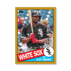 Eloy Jimenez 2020 Topps Series 1 1985 Topps Baseball Poster Gold Ed. # to 1- artbble-pos-20tbb1-7528-gold-s