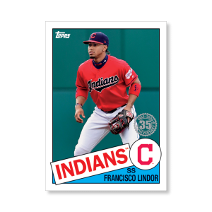 Francisco Lindor 2020 Topps Series 1 1985 Topps Baseball Poster # to 99- artbble-pos-20tbb1-7533-s