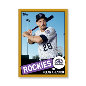 Nolan Arenado 2020 Topps Series 1 1985 Topps Baseball Poster Gold Ed. # to 1- artbble-pos-20tbb1-7535-gold-s
