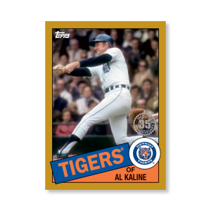 Al Kaline 2020 Topps Series 1 1985 Topps Baseball Poster Gold Ed. # to 1- artbble-pos-20tbb1-7536-gold-s
