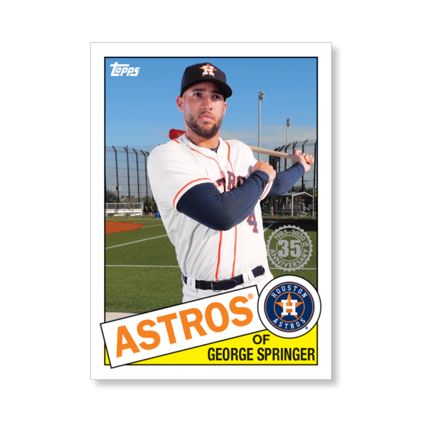 George Springer 2020 Topps Series 1 1985 Topps Baseball Poster # to 99- artbble-pos-20tbb1-7538-s