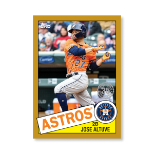 Jose Altuve 2020 Topps Series 1 1985 Topps Baseball Poster Gold Ed. # to 1- artbble-pos-20tbb1-7541-gold-s