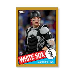 Zack Collins 2020 Topps Series 1 1985 Topps Baseball Poster Gold Ed. # to 1- artbble-pos-20tbb1-7558-gold-s