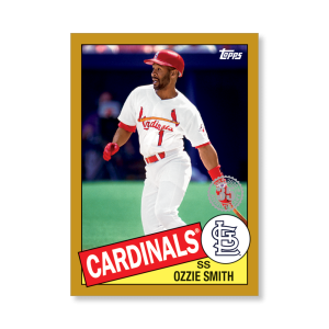 Ozzie Smith 2020 Topps Series 1 1985 Topps Baseball Poster Gold Ed. # to 1- artbble-pos-20tbb1-7586-gold-s