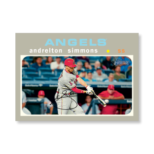 Andrelton Simmons 2020 Topps Heritage Baseball Base Cards Poster # to 99- artbble-pos-20thbb-1002-s