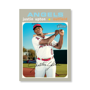 Justin Upton 2020 Topps Heritage Baseball Base Cards Poster # to 99- artbble-pos-20thbb-1006-s