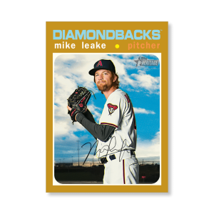 Mike Leake 2020 Topps Heritage Baseball Base Cards Poster Gold Ed. # to 1- artbble-pos-20thbb-1013-gold-s