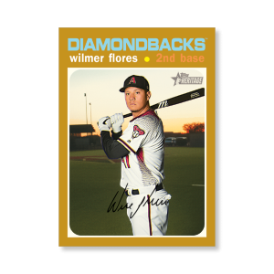 Wilmer Flores 2020 Topps Heritage Baseball Base Cards Poster Gold Ed. # to 1- artbble-pos-20thbb-1015-gold-s