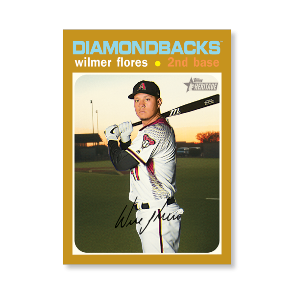 Wilmer Flores 2020 Topps Heritage Baseball Base Cards Poster Gold Ed. # to 1- artbble-pos-20thbb-1015-gold-s