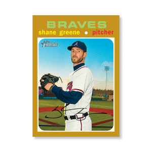 Shane Greene 2020 Topps Heritage Baseball Base Cards Poster Gold Ed. # to 1- artbble-pos-20thbb-1032-gold-s