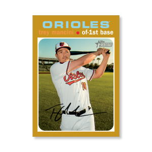 Trey Mancini 2020 Topps Heritage Baseball Base Cards Poster Gold Ed. # to 1- artbble-pos-20thbb-1033-gold-s