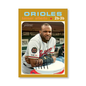 Hanser Alberto 2020 Topps Heritage Baseball Base Cards Poster Gold Ed. # to 1- artbble-pos-20thbb-1034-gold-s