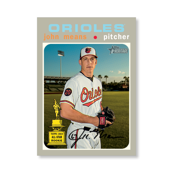John Means 2020 Topps Heritage Baseball Base Cards Poster # to 99- artbble-pos-20thbb-1035-s