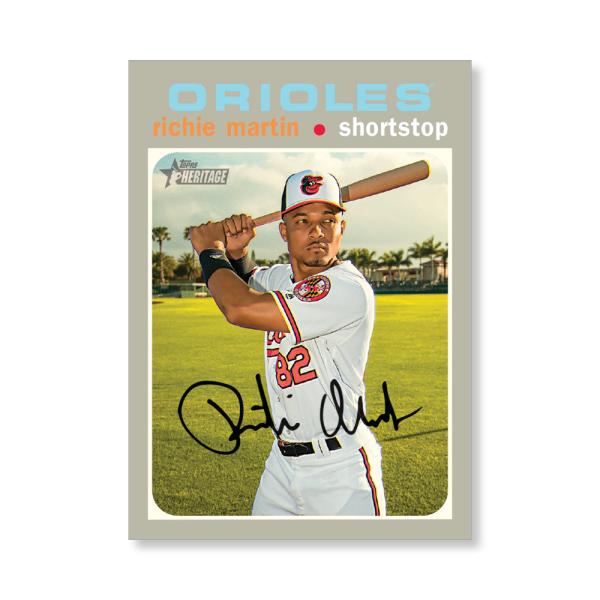 Richie Martin 2020 Topps Heritage Baseball Base Cards Poster # to 99- artbble-pos-20thbb-1037-s
