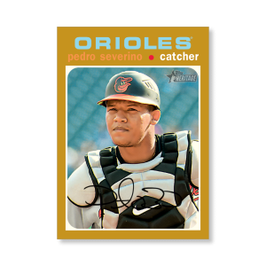 Pedro Severino 2020 Topps Heritage Baseball Base Cards Poster Gold Ed. # to 1- artbble-pos-20thbb-1039-gold-s