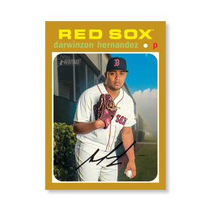 Darwinzon Hernandez 2020 Topps Heritage Baseball Base Cards Poster Gold Ed. # to 1- artbble-pos-20thbb-1047-gold-s