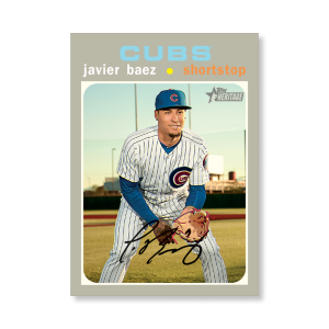 Javier Baez 2020 Topps Heritage Baseball Base Cards Poster # to 99- artbble-pos-20thbb-1048-s