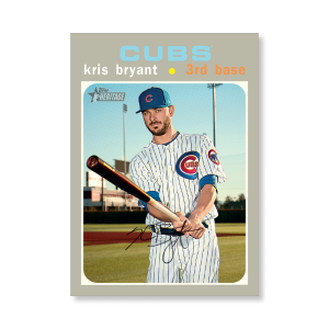 Kris Bryant 2020 Topps Heritage Baseball Base Cards Poster # to 99- artbble-pos-20thbb-1049-s