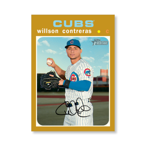 Willson Contreras 2020 Topps Heritage Baseball Base Cards Poster Gold Ed. # to 1- artbble-pos-20thbb-1050-gold-s