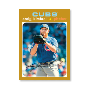 Craig Kimbrel 2020 Topps Heritage Baseball Base Cards Poster Gold Ed. # to 1- artbble-pos-20thbb-1051-gold-s