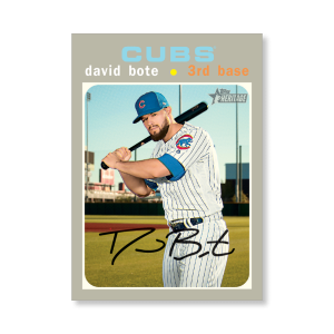David Bote 2020 Topps Heritage Baseball Base Cards Poster # to 99- artbble-pos-20thbb-1052-s