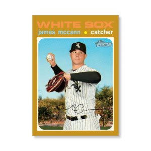 James McCann 2020 Topps Heritage Baseball Base Cards Poster Gold Ed. # to 1- artbble-pos-20thbb-1058-gold-s