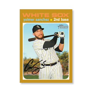 Yolmer Sanchez 2020 Topps Heritage Baseball Base Cards Poster Gold Ed. # to 1- artbble-pos-20thbb-1059-gold-s