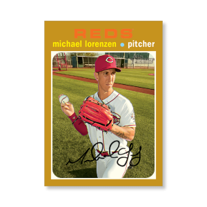 Michael Lorenzen 2020 Topps Heritage Baseball Base Cards Poster Gold Ed. # to 1- artbble-pos-20thbb-1066-gold-s