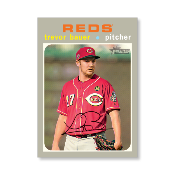 Trevor Bauer 2020 Topps Heritage Baseball Base Cards Poster # to 99- artbble-pos-20thbb-1067-s