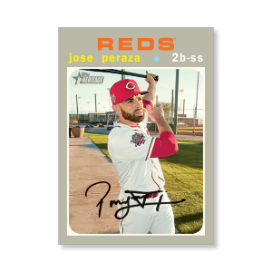 Jose Peraza 2020 Topps Heritage Baseball Base Cards Poster # to 99- artbble-pos-20thbb-1068-s