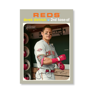 Derek Dietrich 2020 Topps Heritage Baseball Base Cards Poster # to 99- artbble-pos-20thbb-1070-s