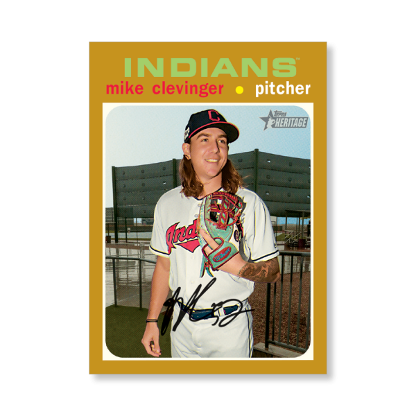 Mike Clevinger 2020 Topps Heritage Baseball Base Cards Poster Gold Ed. # to 1- artbble-pos-20thbb-1072-gold-s