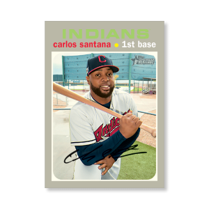 Carlos Santana 2020 Topps Heritage Baseball Base Cards Poster # to 99- artbble-pos-20thbb-1073-s
