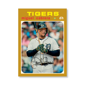Miguel Cabrera 2020 Topps Heritage Baseball Base Cards Poster Gold Ed. # to 1- artbble-pos-20thbb-1076-gold-s