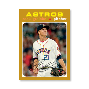Zack Greinke 2020 Topps Heritage Baseball Base Cards Poster Gold Ed. # to 1- artbble-pos-20thbb-1079-gold-s