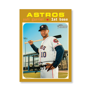 Yuli Gurriel 2020 Topps Heritage Baseball Base Cards Poster Gold Ed. # to 1- artbble-pos-20thbb-1080-gold-s