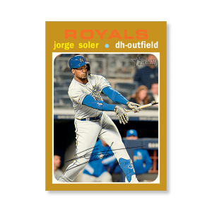 Jorge Soler 2020 Topps Heritage Baseball Base Cards Poster Gold Ed. # to 1- artbble-pos-20thbb-1081-gold-s