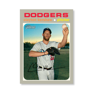 Clayton Kershaw 2020 Topps Heritage Baseball Base Cards Poster # to 99- artbble-pos-20thbb-1084-s