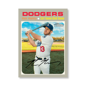 Max Muncy 2020 Topps Heritage Baseball Base Cards Poster # to 99- artbble-pos-20thbb-1085-s