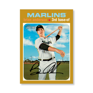 Brian Anderson 2020 Topps Heritage Baseball Base Cards Poster Gold Ed. # to 1- artbble-pos-20thbb-1086-gold-s