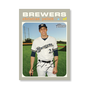 Christian Yelich 2020 Topps Heritage Baseball Base Cards Poster # to 99- artbble-pos-20thbb-1087-s