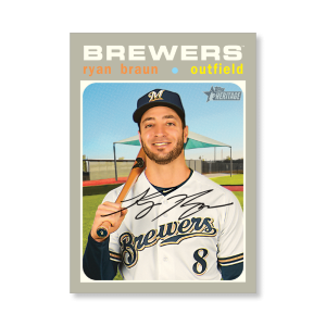 Ryan Braun 2020 Topps Heritage Baseball Base Cards Poster # to 99- artbble-pos-20thbb-1088-s