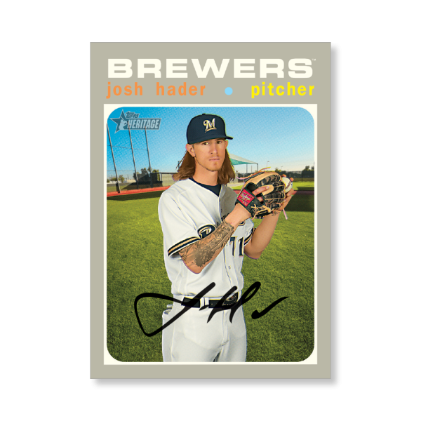 Josh Hader 2020 Topps Heritage Baseball Base Cards Poster # to 99- artbble-pos-20thbb-1089-s